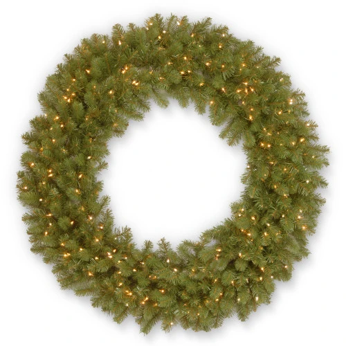 Christmas Central Pre-Lit Downswept Douglas Fir Artificial Christmas Wreath, 48-Inch, Clear Lights 1 Christmas Central Pre-Lit Downswept Douglas Fir Artificial Christmas Wreath, 48-Inch, Clear Lights