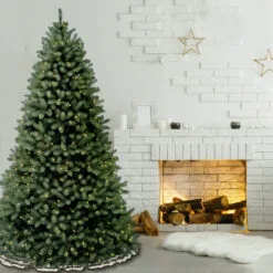 Christmas Central 6.5’ Pre-Lit Full Downswept Douglas Fir Artificial Christmas Tree, White Lights -Christmas Central Sales Store dnat peddb1 312 65 3 58576.1631812653