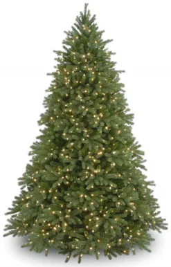 Christmas Central 9β Pre-Lit Medium Jersey Fraser Fir Artificial Christmas Tree, White Lights