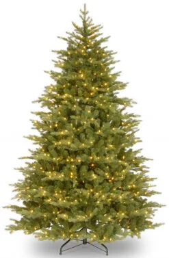 Christmas Central 9β Pre-Lit Medium Nordic Spruce Artificial Christmas Tree, White Lights