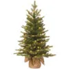 Christmas Central 3' Pre-Lit Potted Nordic Spruce Medium Artificial Christmas Tree, Clear Lights