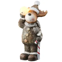 Christmas Central 19" LED Lighted Moose Christmas Tabletop Decoration