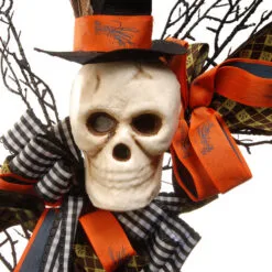 Christmas Central Skeleton With Necktie Ribbons Halloween Wreath, Black And White 24-Inch 5 Christmas Central Skeleton With Necktie Ribbons Halloween Wreath, Black And White 24-Inch -Christmas Central Sales Store dnat rah w060931a 3 87736.1670489793