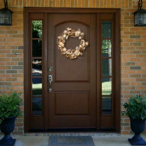 Christmas Central White Pumpkin Artificial Wreath - 20-Inch, Unlit 2 Christmas Central White Pumpkin Artificial Wreath - 20-Inch, Unlit - Image 2