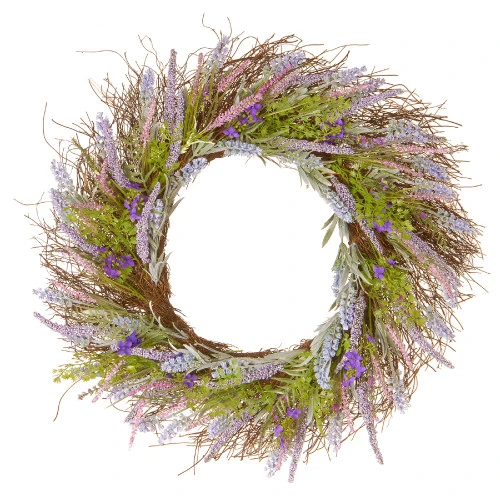 Christmas Central Lavender Artificial Wreath - 24-Inch 1 Christmas Central Lavender Artificial Wreath - 24-Inch
