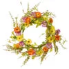 Christmas Central Floral Artificial Wreath - 20-Inch