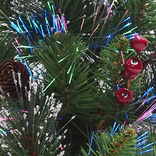 Christmas Central 24" Pre-Lit Crestwood Spruce Medium Artificial Christmas Tree, White LED Lights 2 Christmas Central 24" Pre-Lit Crestwood Spruce Medium Artificial Christmas Tree, White LED Lights - Image 2