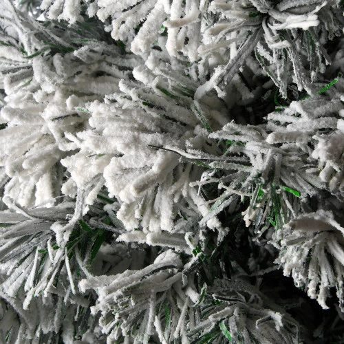 Christmas Central 3' Pre-lit Potted Evergreen Flocked Artificial Christmas Tree, Fiber Optic Lights 4 Christmas Central 3' Pre-lit Potted Evergreen Flocked Artificial Christmas Tree, Fiber Optic Lights - Image 4