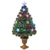 Christmas Central 3' Pre-Lit Potted Pine Medium Artificial Christmas Tree, Multicolor Lights