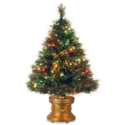 Christmas Central 3' Pre-Lit Medium Artificial Christmas Ice Tree, Multicolor LED Lights