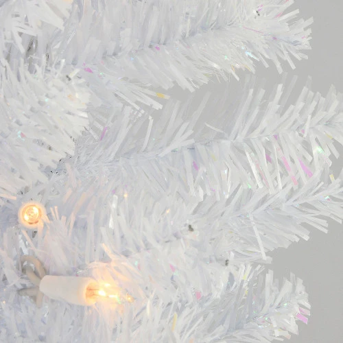Christmas Central 32" LED Lighted White Iridescent Tinsel Snowflake Outdoor Christmas Decoration 2 Christmas Central 32" LED Lighted White Iridescent Tinsel Snowflake Outdoor Christmas Decoration - Image 2