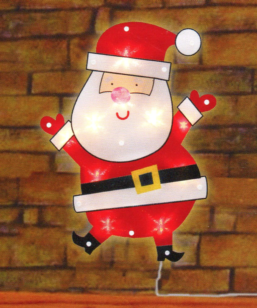 Christmas Central 17" Lighted Shimmering Santa Claus Christmas Window Silhouette Decoration 1 Christmas Central 17" Lighted Shimmering Santa Claus Christmas Window Silhouette Decoration