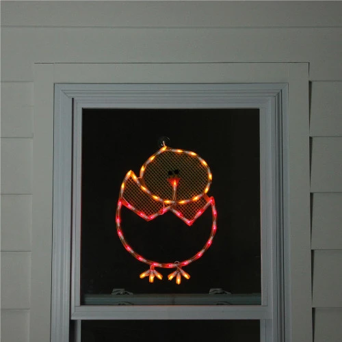 Christmas Central 17" Lighted Hatching Baby Chick In Egg Easter Window Silhouette Decoration 3 Christmas Central 17" Lighted Hatching Baby Chick In Egg Easter Window Silhouette Decoration - Image 3