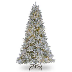 Christmas Central 6.5β Pre-Lit Iceland Fir Artificial Christmas Tree, Clear Lights